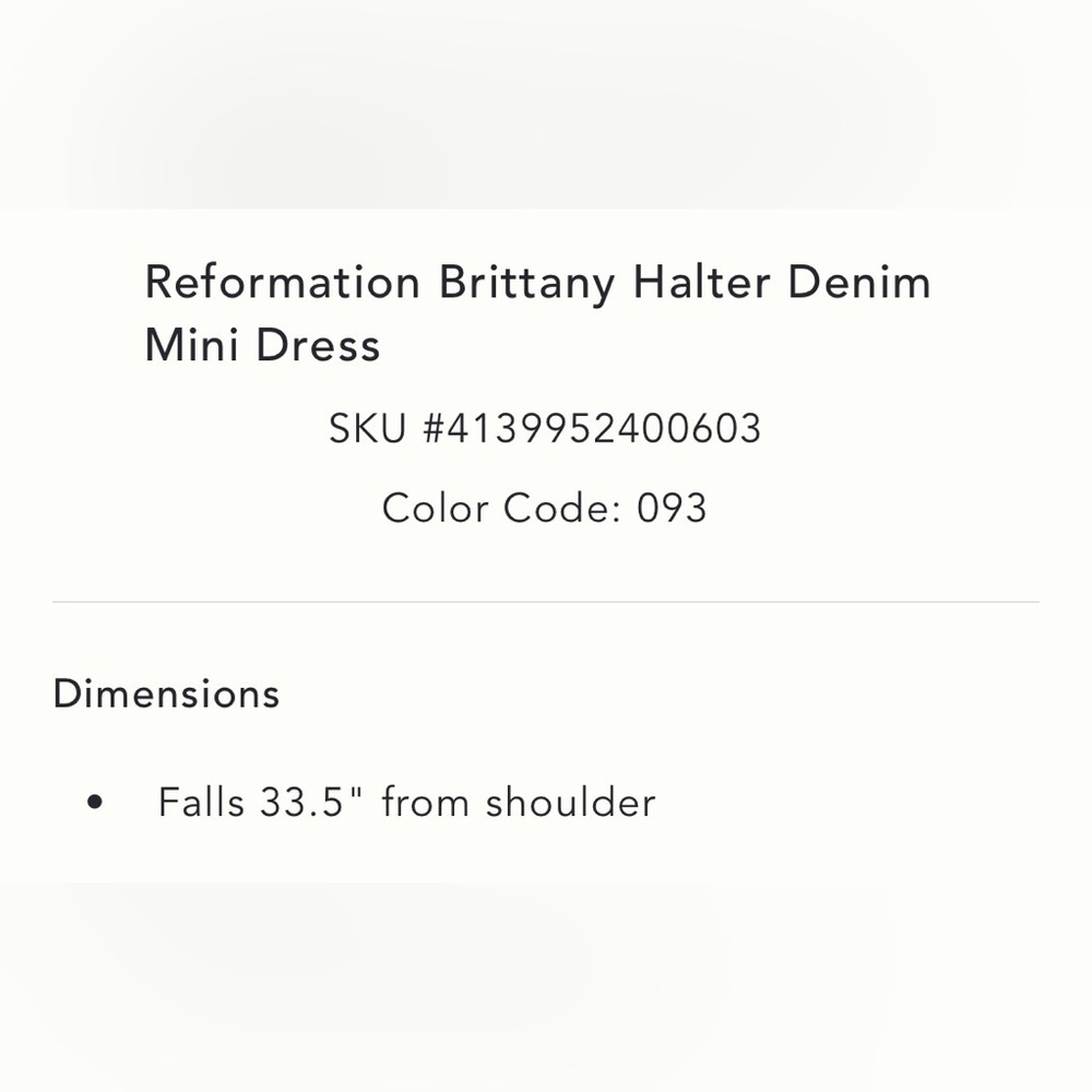 Reformation Brittany Halter Denim Mini Dress Size XL NWT - Picture 6 of 16